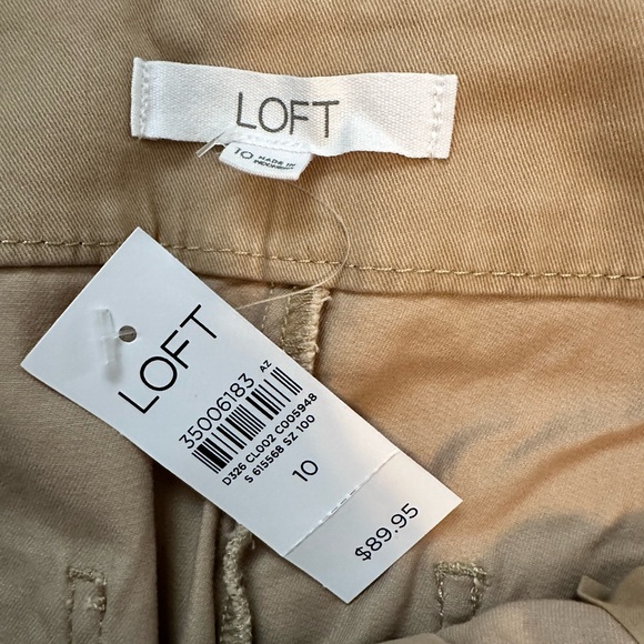 LOFT Belted Straight Pants in Twill - Picture 4 of 6